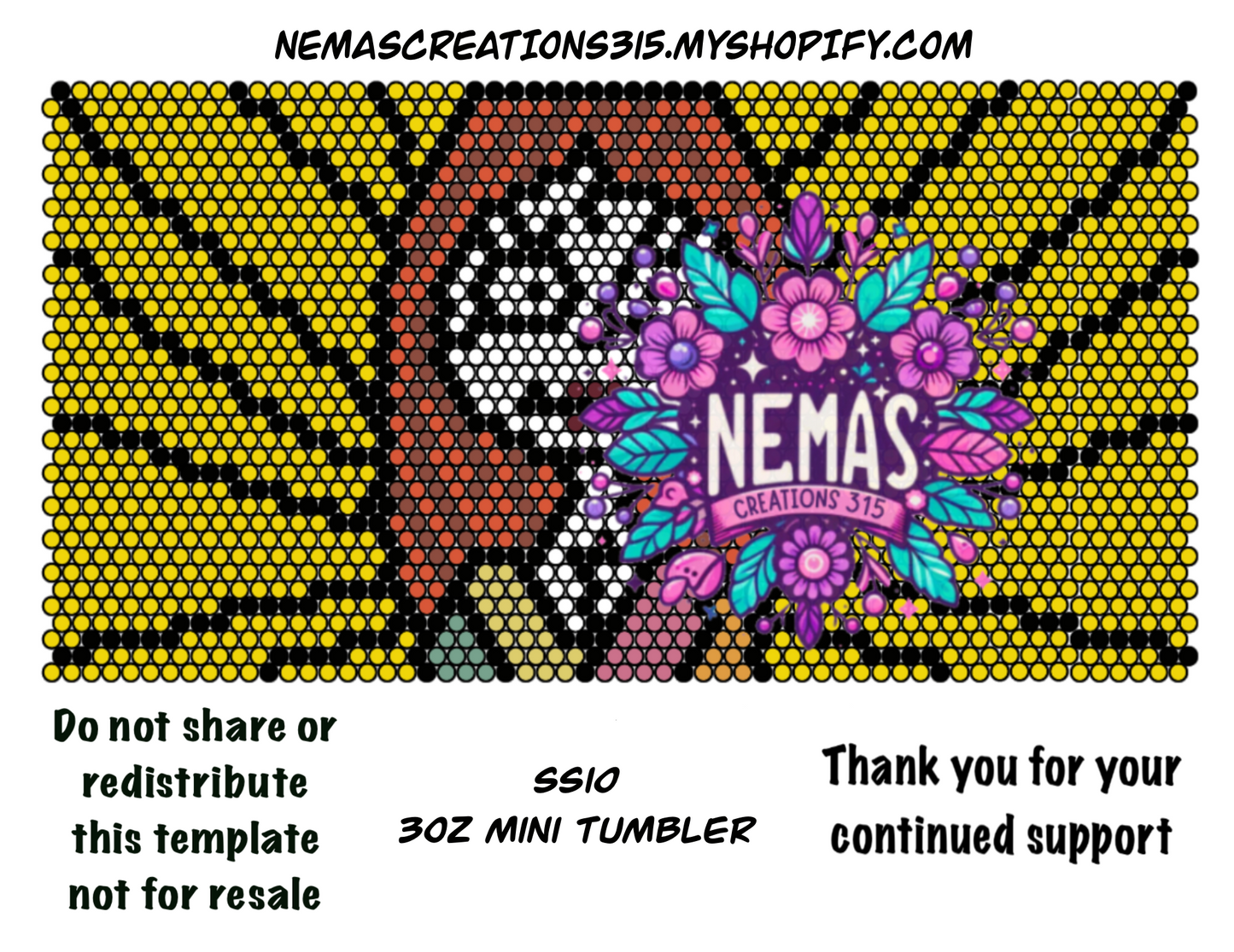 3oz Rhinestone Tumbler Templates SS10