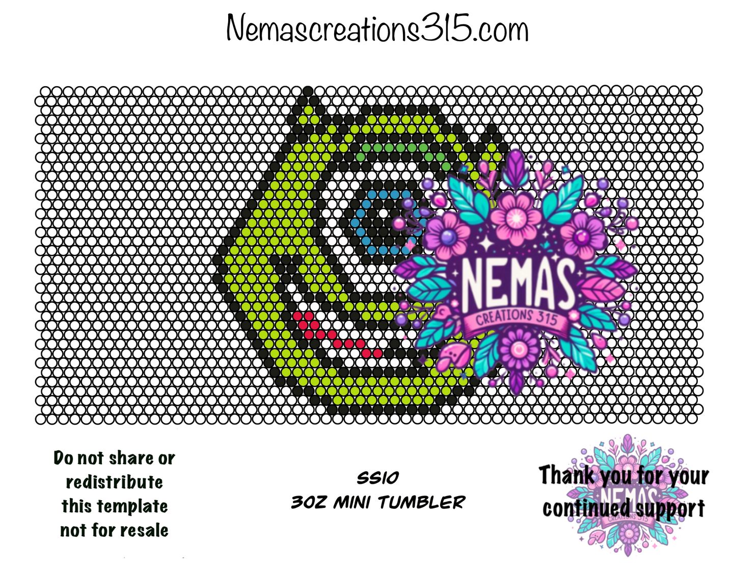 3oz Rhinestone Tumbler Templates SS10