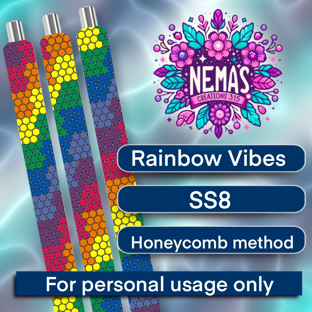 SS8 Pen Template Rainbow Vibes