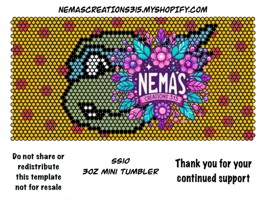 3oz Rhinestone Tumbler Templates SS10