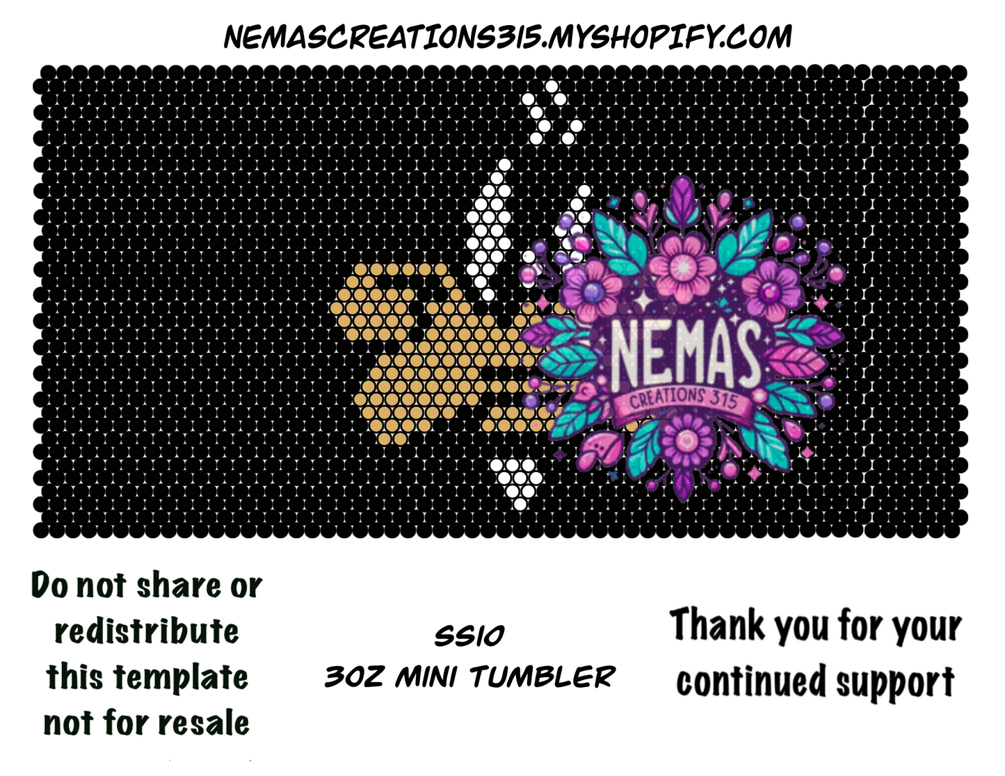 3oz Rhinestone Tumbler Templates SS10