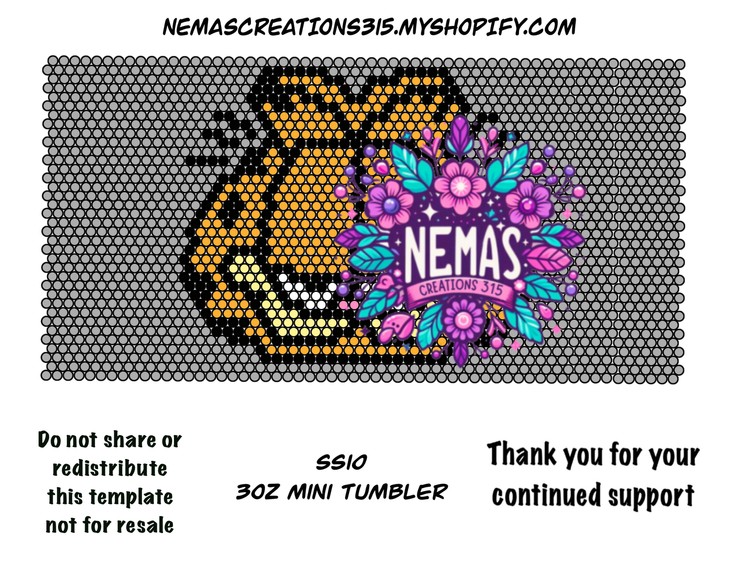 3oz Rhinestone Tumbler Templates SS10