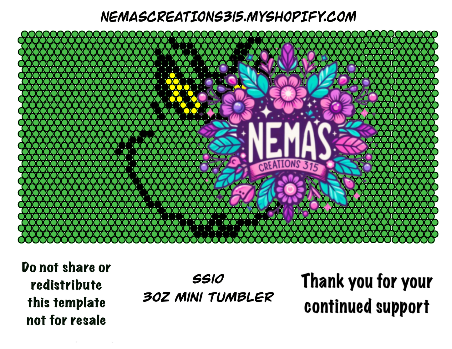 3oz Rhinestone Tumbler Templates SS10