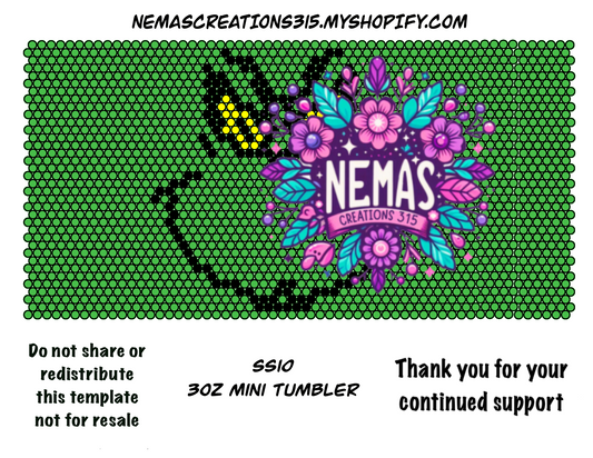 3oz Rhinestone Tumbler Templates SS10