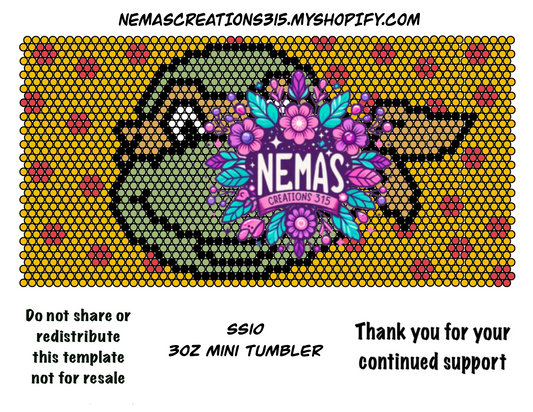 3oz Rhinestone Tumbler Templates SS10