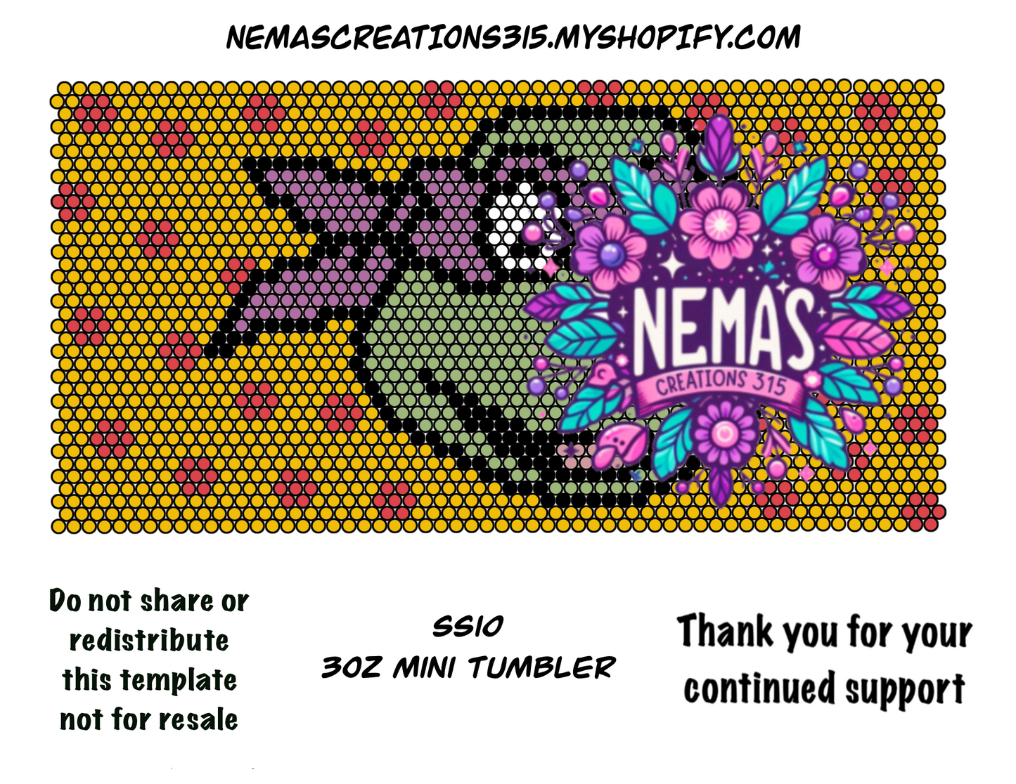 3oz Rhinestone Tumbler Templates SS10