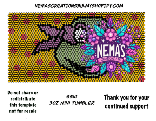 3oz Rhinestone Tumbler Templates SS10