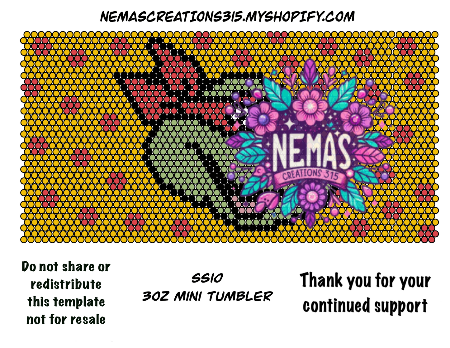 3oz Rhinestone Tumbler Templates SS10