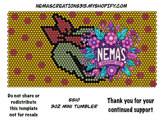 3oz Rhinestone Tumbler Templates SS10