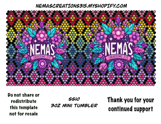 3oz Rhinestone Tumbler Templates SS10