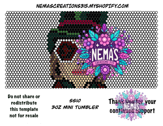 3oz Rhinestone Tumbler Templates SS10