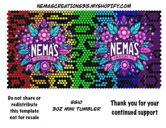 3oz Rhinestone Tumbler Templates SS10