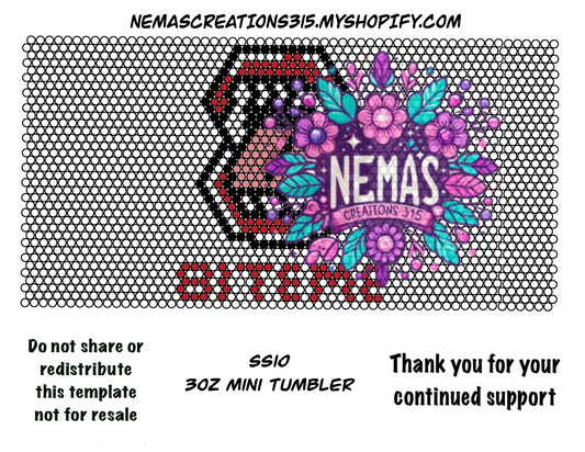 3oz Rhinestone Tumbler Templates SS10