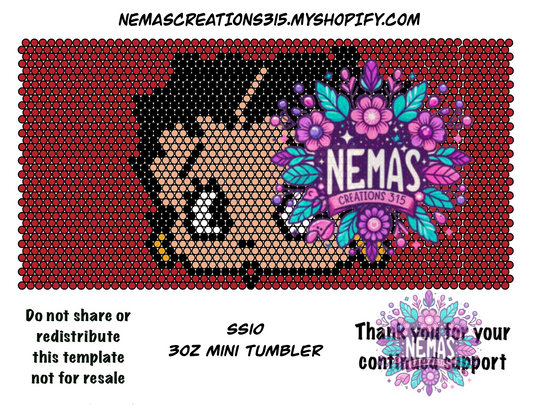 3oz Rhinestone Tumbler Templates SS10