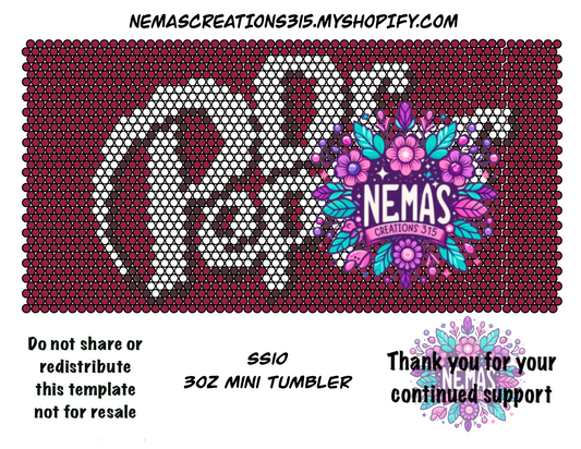 3oz Rhinestone Tumbler Templates SS10 Dr P