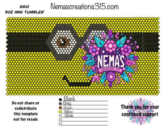 3oz Rhinestone Tumbler Templates SS10