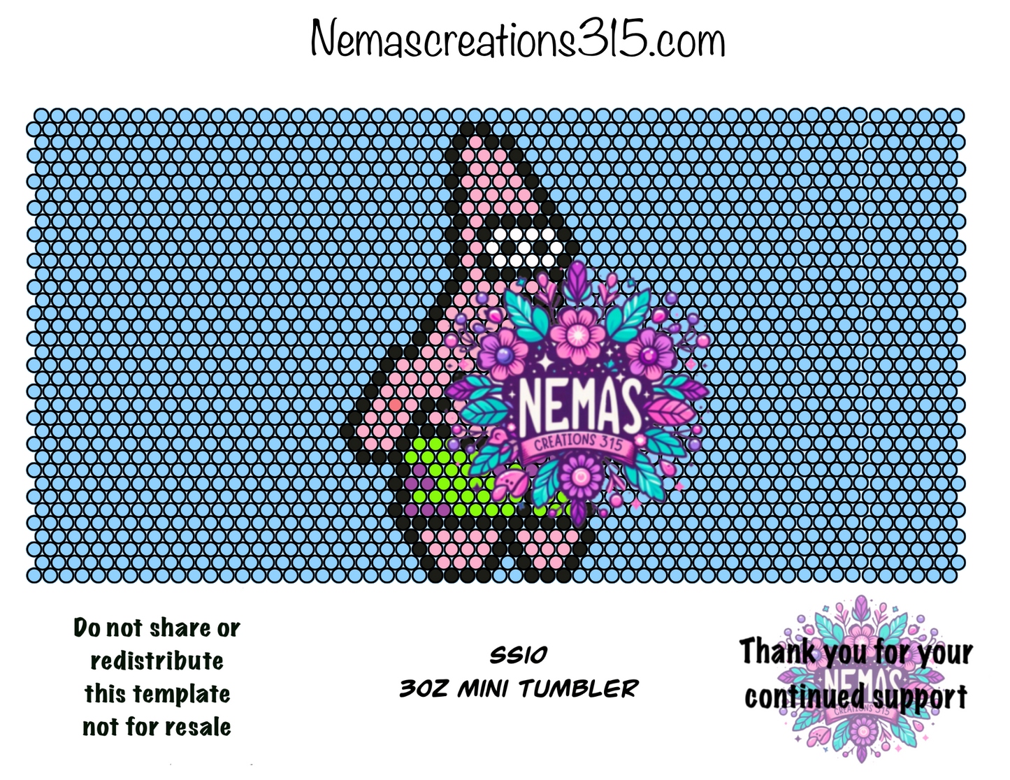 3oz Rhinestone Tumbler Templates SS10