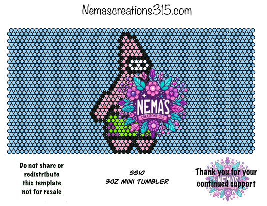 3oz Rhinestone Tumbler Templates SS10