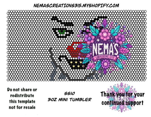 3oz Rhinestone Tumbler Templates SS10