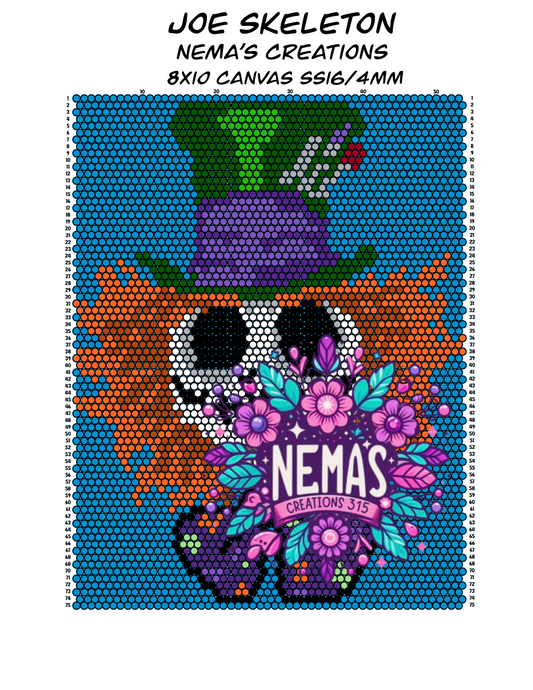Joe Skeleton Canvas Template 8.5" x 11"