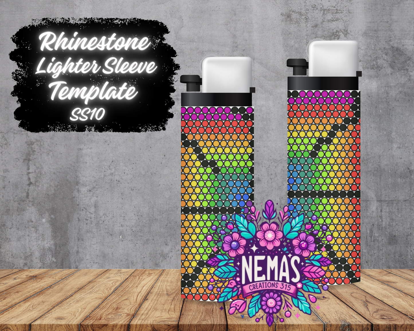Rainbow Bic Lighter Sleeve/size SS10 or Diamond Dots brand