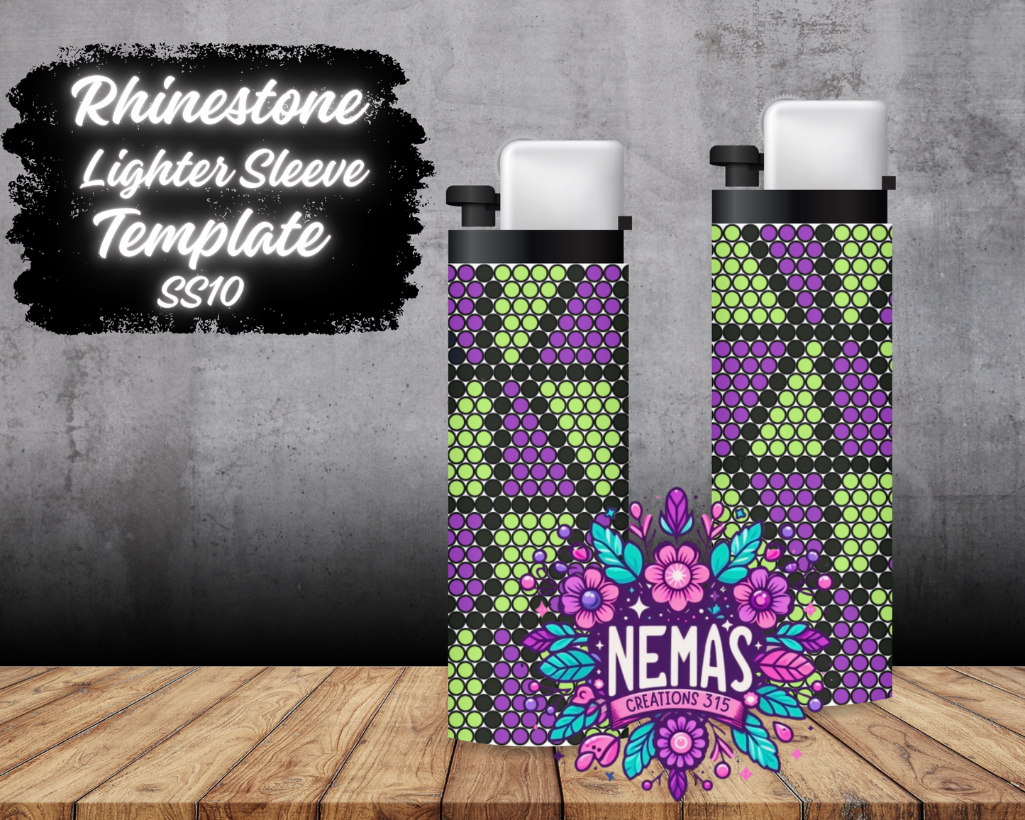 Pin Wheel Bic Lighter Sleeve/size SS10 or Diamond Dots brand