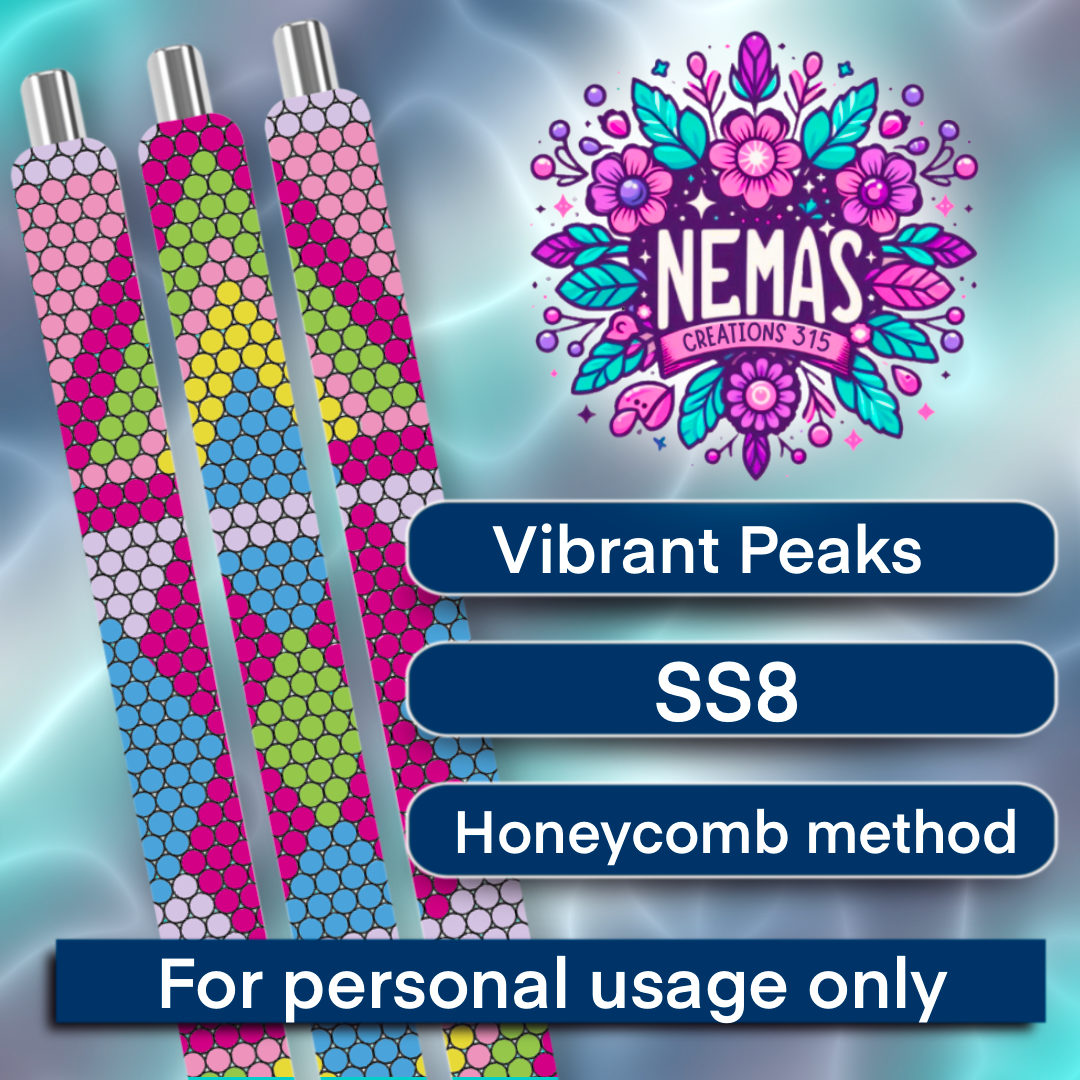 SS8 Pen Template Vibrant Peaks